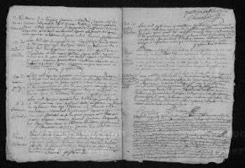 5 vues Registre paroissial. Baptêmes, sépultures (1740) - Baptêmes, mariages, sépultures (1741) - Sépulture (janvier 1742)