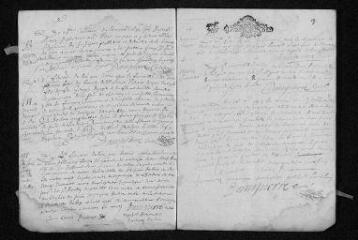 15 vues  - Registre paroissial. Baptêmes, mariages, sépultures (1695-janvier 1696) (ouvre la visionneuse)