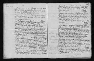 34 vues Registre paroissial. Baptêmes, mariages, sépultures (1738) - Baptêmes, sépultures (janvier 1739)