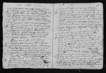 13 vues Registre paroissial. Baptêmes, mariages, sépultures (février-décembre 1741)