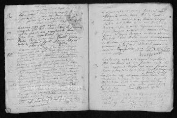 10 vues  - Registre paroissial. Baptêmes, mariages, sépultures (1743) - Sépultures (janvier 1744) (ouvre la visionneuse)