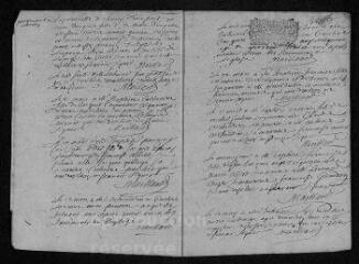 12 vues Registre paroissial. Baptêmes, mariages, sépultures (février-décembre 1702) - Baptêmes, sépultures (janvier 1703)