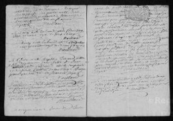 13 vues Registre paroissial. Baptêmes, mariages, sépultures (février-décembre 1707) - Baptêmes (janvier 1708)