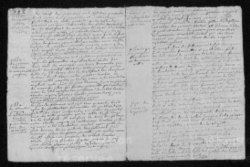 5 vues Registre paroissial. Baptêmes, mariages, sépultures (février 1747-février 1748)