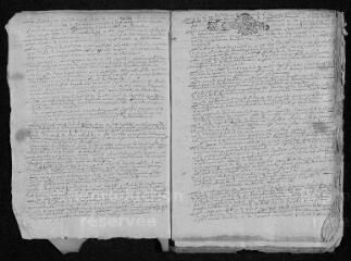 18 vues Registre paroissial. Baptêmes, mariages, sépultures (1667-1676) - Baptêmes (janvier-mars 1677)