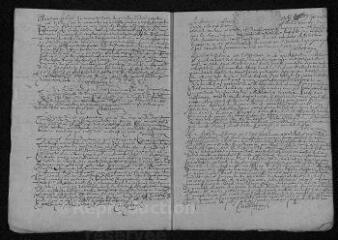 12 vues Registre paroissial. Baptêmes, mariages, sépultures (1702) - Mariages, sépultures (janvier 1703)