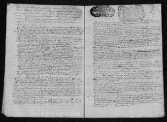 10 vues Registre paroissial. Baptêmes, mariages, sépultures (février-décembre 1709)