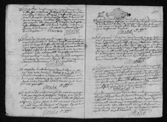 11 vues Registre paroissial. Baptêmes, mariages, sépultures (1692-février 1693)