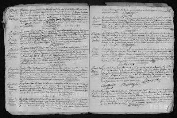 8 vues  - Registre paroissial. Baptêmes, mariages, sépultures (1738) - Baptêmes (janvier 1739) (ouvre la visionneuse)