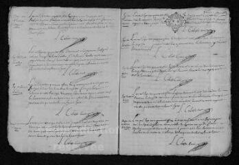 17 vues Registre paroissial. Baptêmes, mariages, sépultures (1743-janvier 1744)