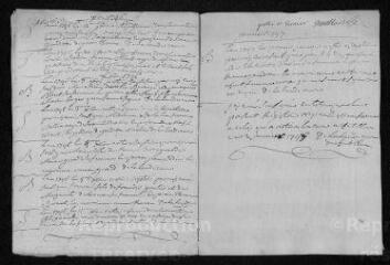 5 vues Registre paroissial. Baptêmes, mariages, sépultures (1746) - Baptême (janvier 1747)