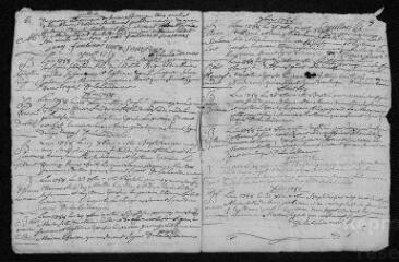 5 vues Registre paroissial. Baptêmes, Mariages (1758) - Mariages (janvier 1759)