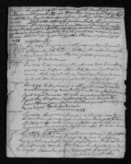 3 vues Registre paroissial. Sépultures (1758-janvier 1759)