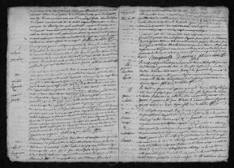 9 vues Registre paroissial. Baptêmes, mariages, sépultures (juillet 1742-mai 1743)