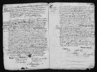 15 vues Registre paroissial. Baptêmes, mariages, sépultures (1743) - Baptême (janvier 1744)