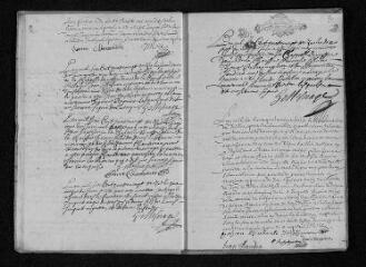 15 vues Registre paroissial.Baptêmes, mariages, sépultures (avril 1693-février 1694)