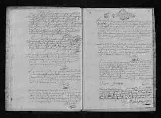 14 vues  - Registre paroissial.Baptêmes, mariages, sépultures (mars 1694-mars 1695) (ouvre la visionneuse)