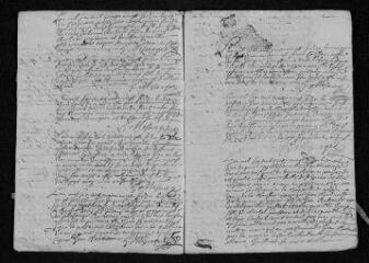 13 vues Registre paroissial.Baptêmes, mariages, sépultures (février-décembre 1696) - Sépultures (janvier 1697)