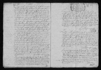 15 vues  - Registre paroissial.Baptêmes, mariages, sépultures (1706) - Baptêmes, sépultures (janvier-février 1707) (ouvre la visionneuse)