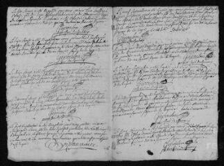 7 vues Registre paroissial. Baptêmes, mariages (1754) - Baptême (janvier 1755)