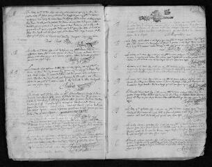 8 vues Registre paroissial. Baptêmes, mariages, sépultures (1692) - Baptêmes, sépultures (janvier-février 1693)