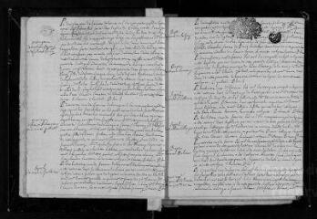 275 vues  - Registre paroissial. Baptêmes, mariages, sépultures (1697-1709 - 1711-1714) (ouvre la visionneuse)