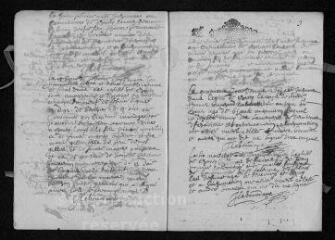 14 vues Registre paroissial. Baptêmes, mariages, sépultures (1695) - Baptêmes, mariages (janvier 1696)