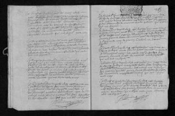 14 vues Registre paroissial. Baptêmes, mariages, sépultures (1698-février 1699)