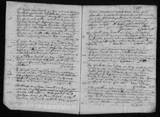 7 vues Registre paroissial. Baptêmes, mariages, sépultures (1703) - Sépulture (janvier 1704)