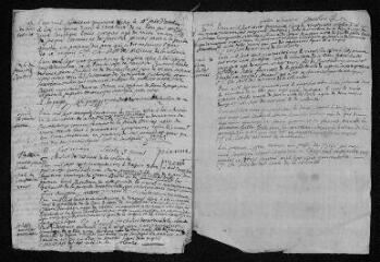 5 vues Registre paroissial. Baptêmes, mariages, sépultures (1745) - Baptême (janvier 1746)