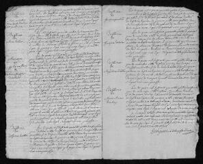 5 vues Registre paroissial. Baptêmes (décembre 1743) - Baptêmes, mariages, sépultures (1744)