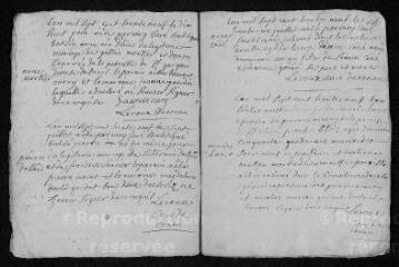 11 vues  - Registre paroissial. Baptêmes, mariages, sépultures (1739-février 1740) (ouvre la visionneuse)