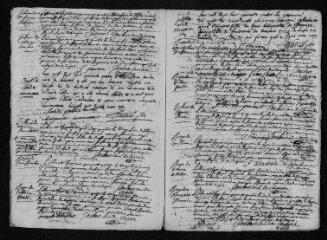17 vues  - Registre paroissial. Baptêmes, mariages, sépultures (1744) - Baptêmes, sépultures (janvier 1745) (ouvre la visionneuse)