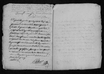 6 vues Registre paroissial. Baptêmes, mariages, sépultures (1737) - Mariage (janvier 1738)