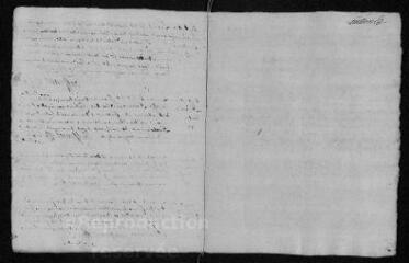 5 vues Registre paroissial.Baptêmes, mariages (février-novembre 1761) - Baptême (janvier 1762)