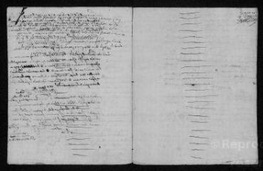5 vues Registre paroissial. Baptêmes, mariages (1764) - Baptême (janvier 1765)