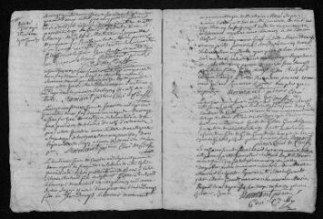 17 vues Registre paroissial.Baptêmes, mariages, sépultures (1742) - Baptêmes, sépultures (janvier 1743)