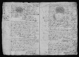 17 vues Registre paroissial.Baptêmes, mariages, sépultures (1743) - Sépulture (janvier 1744)