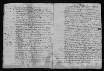 19 vues Registre paroissial.Baptêmes, mariages, sépultures (1757) - Baptêmes, sépultures (janvier 1758)