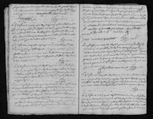 27 vues Registre paroissial.Baptêmes, mariages, sépultures (1745) - Baptêmes, sépultures (janvier 1746)