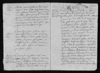 15 vues Registre paroissial.Baptêmes, mariages, sépultures (1696) - Baptêmes, mariages (janvier-février 1697)