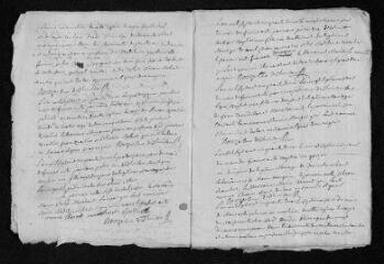 13 vues Registre paroissial.Baptêmes, mariages, sépultures (1752) - Baptêmes, sépultures (janvier 1753)