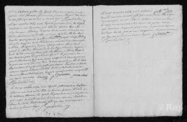 6 vues  - Registre paroissial.Baptêmes, mariages, sépultures (février-décembre 1754) (ouvre la visionneuse)