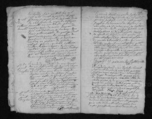 7 vues Registre paroissial.Baptêmes, mariages, sépultures (1739) - Sépultures (janvier-février 1740)