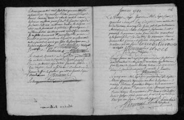 13 vues Registre paroissial.Baptêmes, mariages, sépultures (1741 - 1743) - Baptêmes, sépultures (1742)