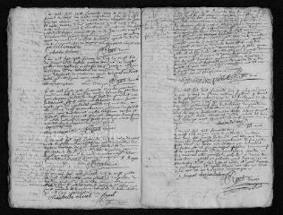 8 vues Registre paroissial. Baptêmes, mariages, sépultures (1765) - Baptême (janvier 1766)