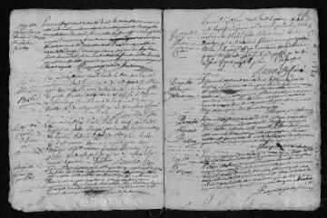 13 vues Registre paroissial. Baptêmes, mariages, sépultures (février-décembre 1738)