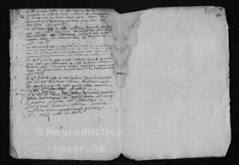 6 vues Registre paroissial. Baptêmes, sépultures (1693) - Sépultures (janvier-février 1694)
