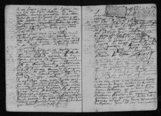 10 vues Registre paroissial. Baptêmes, mariages, sépultures (1704) - Baptêmes, sépultures (janvier 1705)