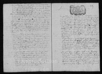8 vues Registre paroissial. Baptêmes, mariages, sépultures (1706) - Baptême (janvier 1707)